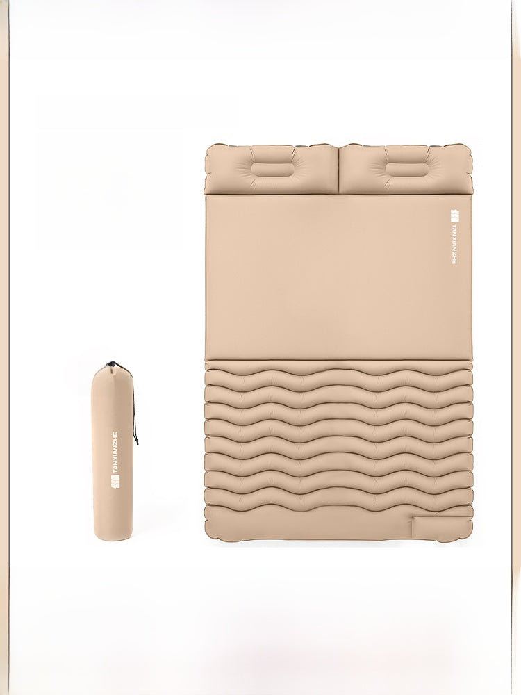 Automatic Inflatable Camping Mattress - Portable & Lightweight Sleeping Pad with Integrated Pillow for Outdoor Travel & Hiking