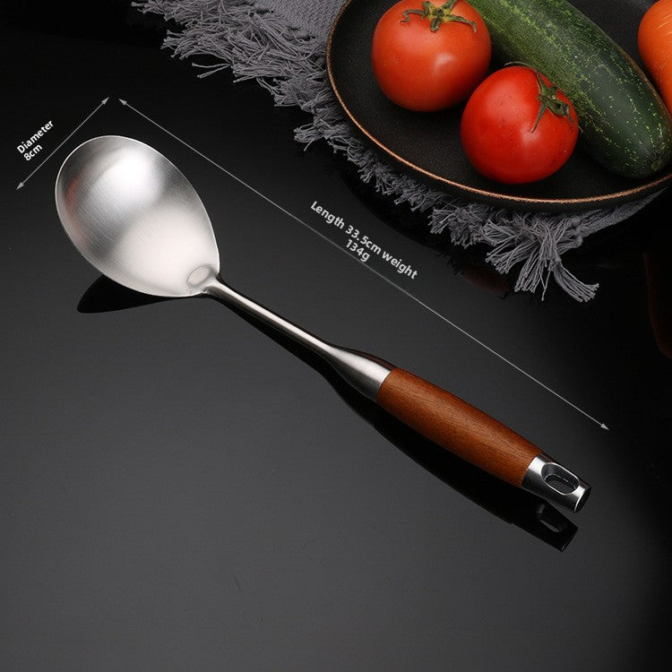 Stainless Steel Wood Handle Kitchen Utensil Set