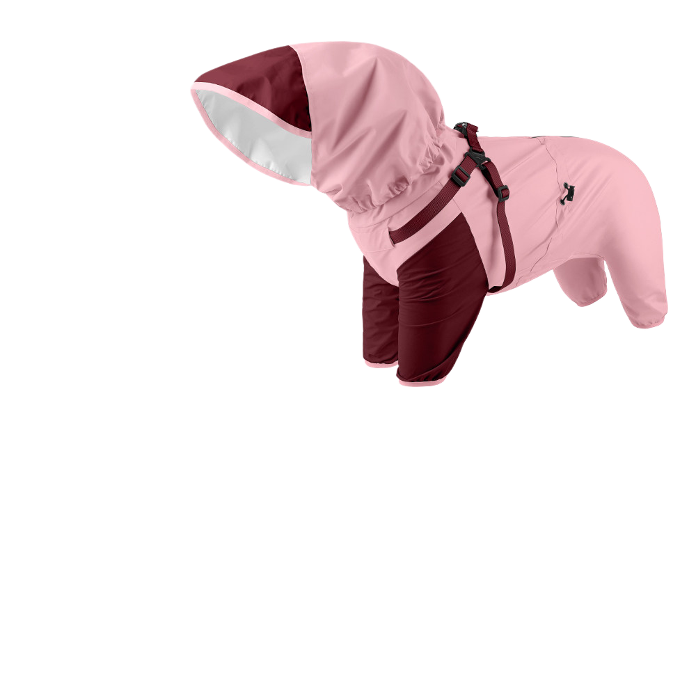 Premium Waterproof Pet Raincoat - Hooded Dog Poncho with Reflective Stripes - Outdoor Dog Rain Gear