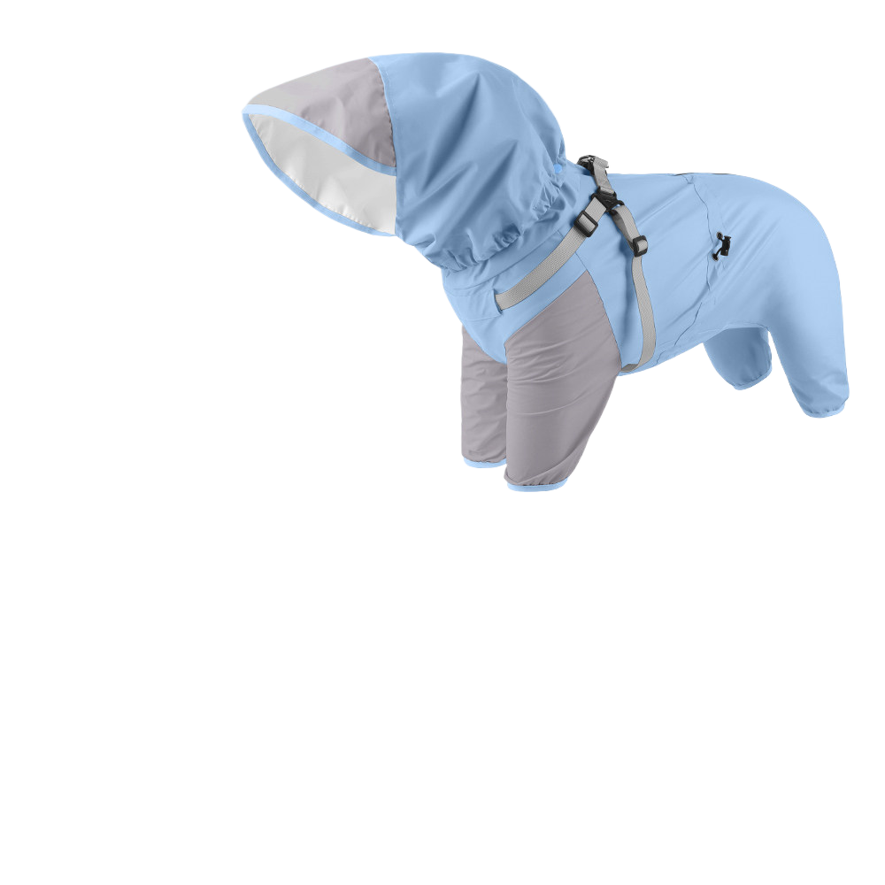 Premium Waterproof Pet Raincoat - Hooded Dog Poncho with Reflective Stripes - Outdoor Dog Rain Gear