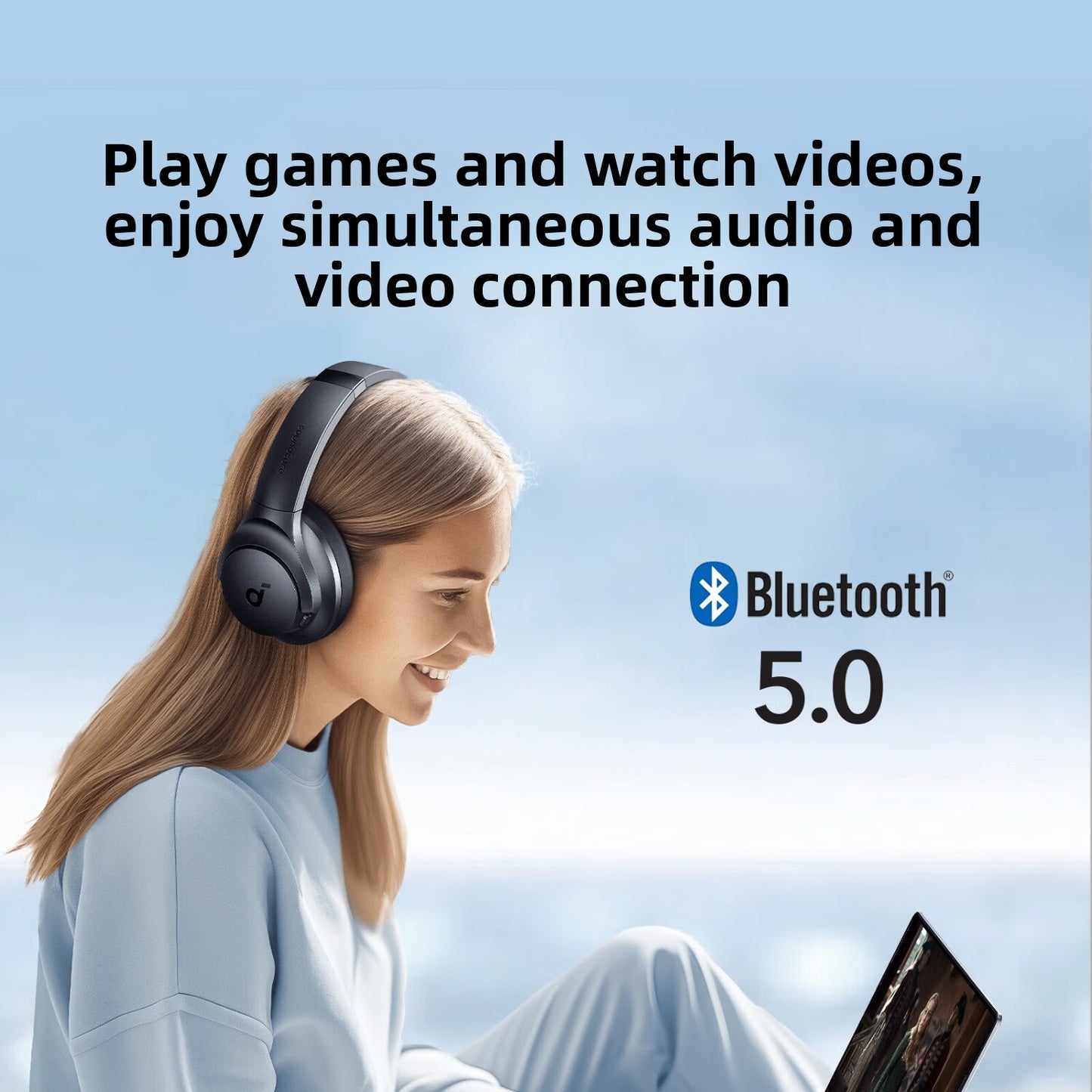 Anker Soundcore Q20i Wireless Bluetooth Headphones - Hybrid Active Noise Cancelling Headset with 40H Playtime & Hi-Res Audio