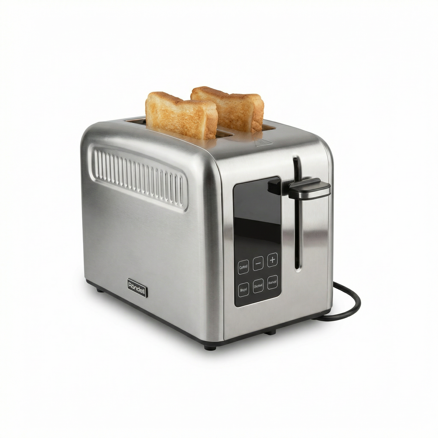 Smart Digital 2-Slice Toaster with Touchscreen - Customizable Roasting Levels & Stainless Steel Finish