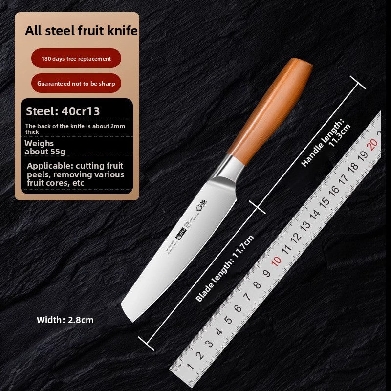 Best Title: 4-Piece Stainless Steel Kitchen Knife Set - Ultra Sharp Chef, Cleaver & Paring Knives with Ergonomic Wooden Handle