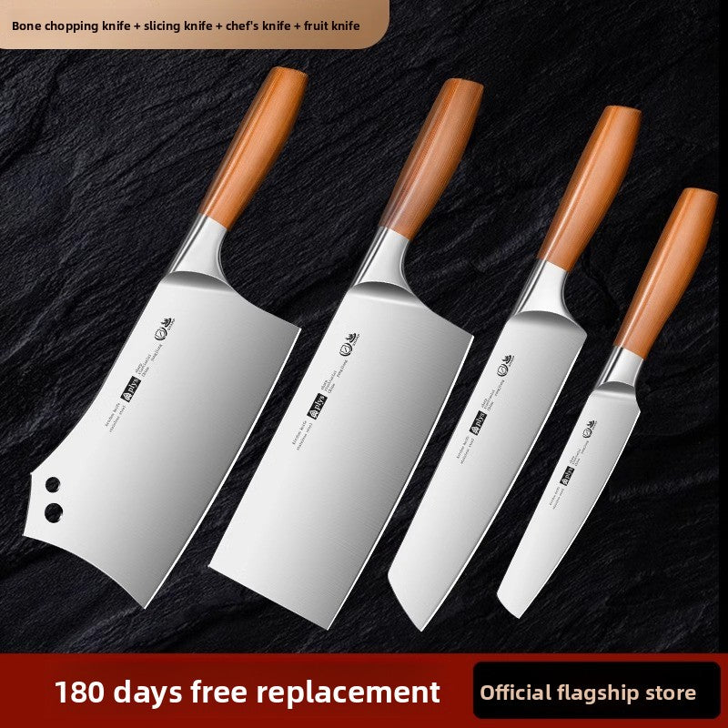 Best Title: 4-Piece Stainless Steel Kitchen Knife Set - Ultra Sharp Chef, Cleaver & Paring Knives with Ergonomic Wooden Handle