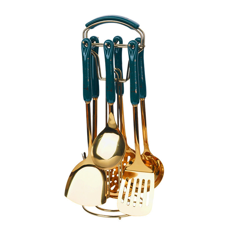 Stainless steel spatula spoon and ladle set