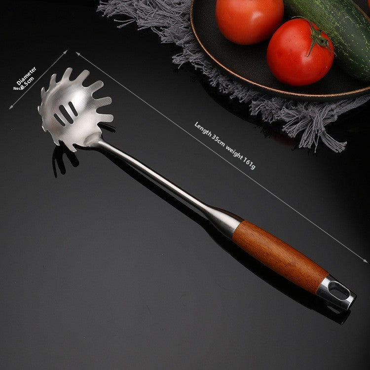 Stainless Steel Wood Handle Kitchen Utensil Set