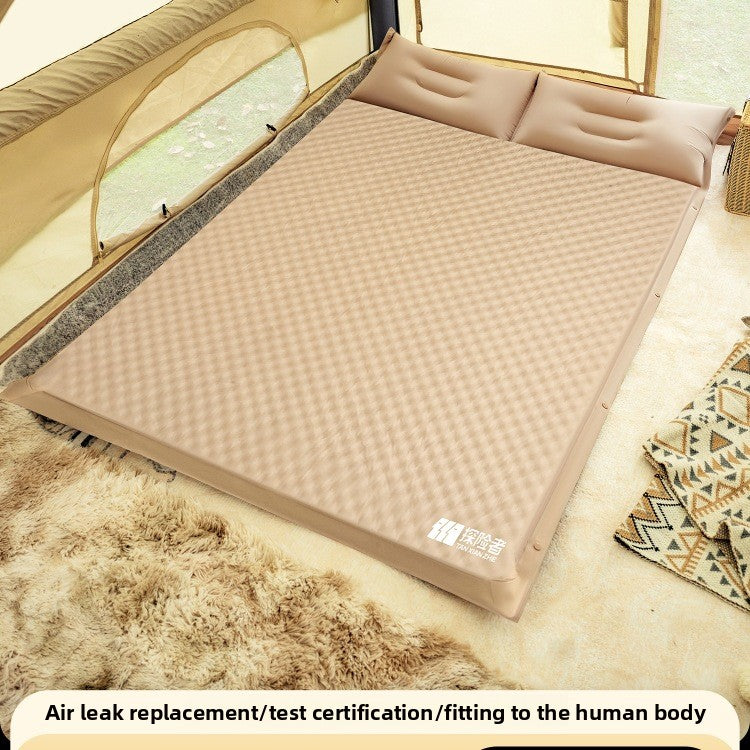 Automatic Inflatable Camping Mattress - Portable & Lightweight Sleeping Pad with Integrated Pillow for Outdoor Travel & Hiking