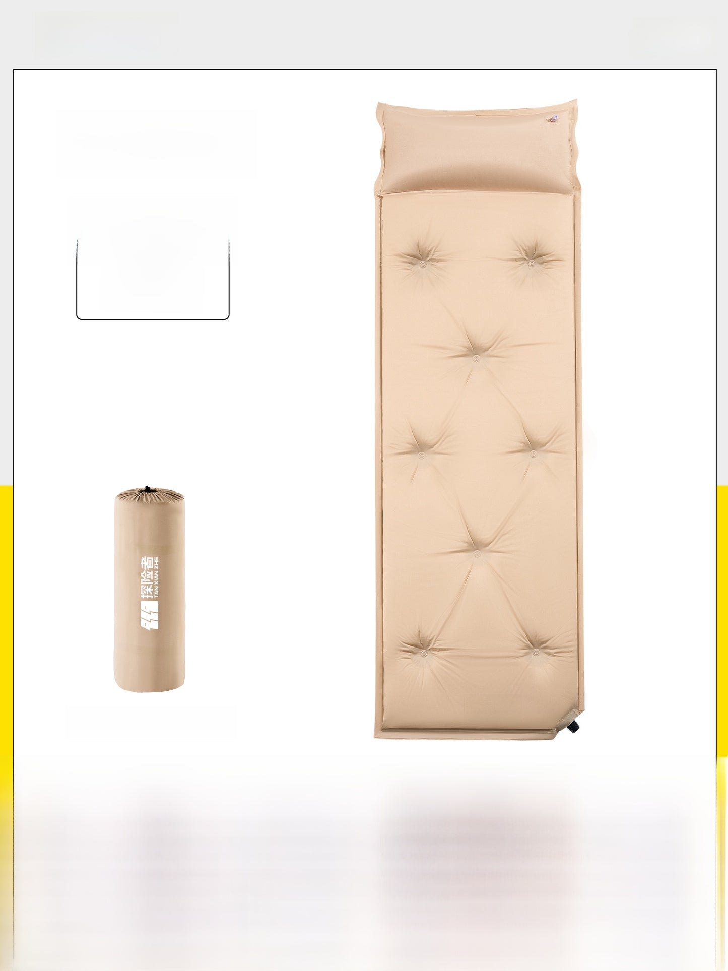 Automatic Inflatable Camping Mattress - Portable & Lightweight Sleeping Pad with Integrated Pillow for Outdoor Travel & Hiking