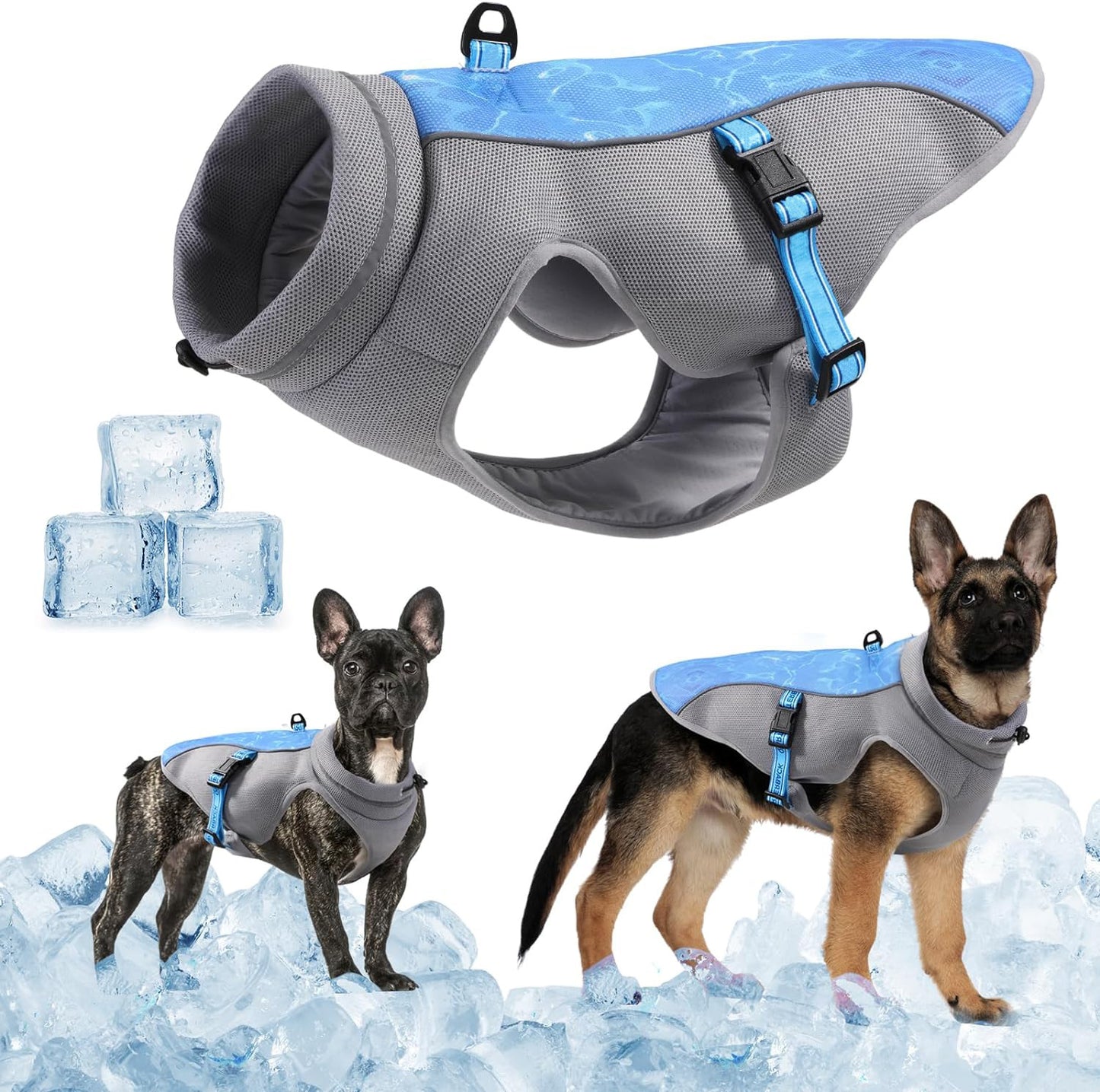 Summer Dog Cooling Vest Breathable Adjustable Pet Clothing