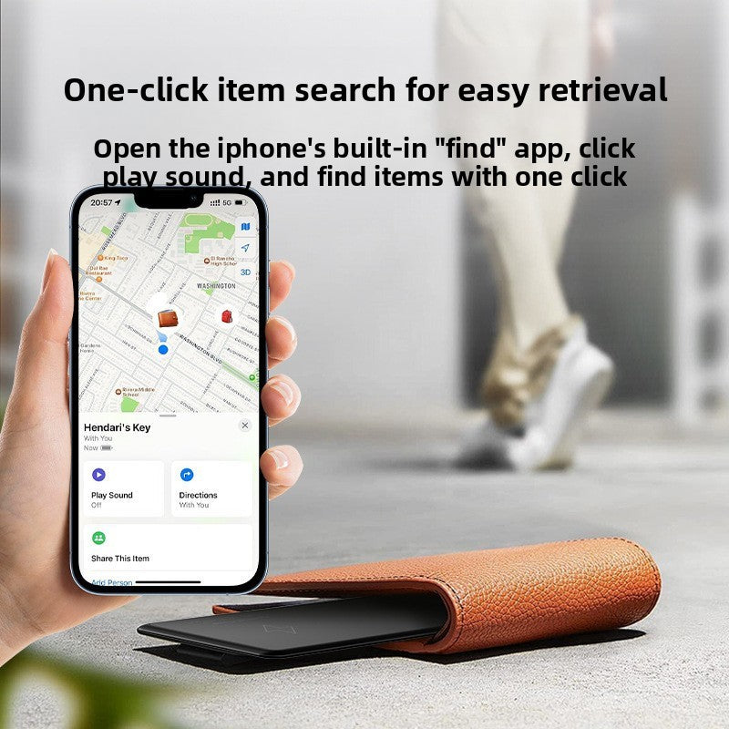 Smart Bluetooth GPS Tracker - Compatible with iOS Find My App - Waterproof Anti-Lost Device for Keys, Wallet & Pets