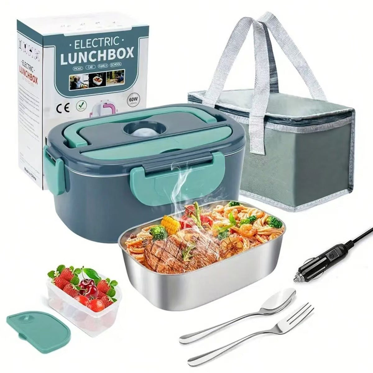 Portable Electric Heating Lunch Box with Removable Container