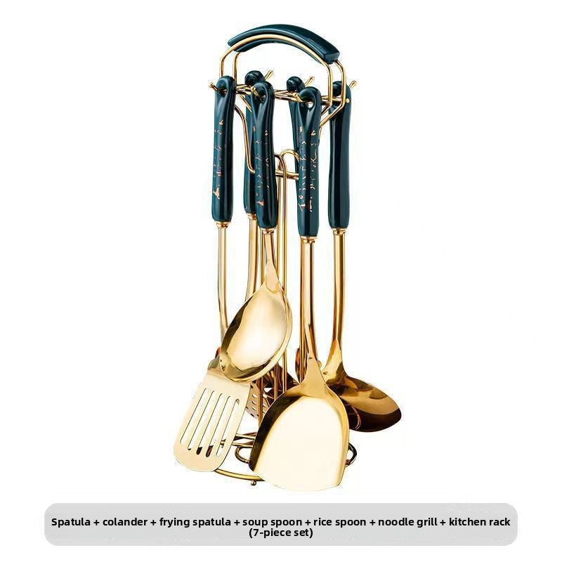 Stainless steel spatula spoon and ladle set