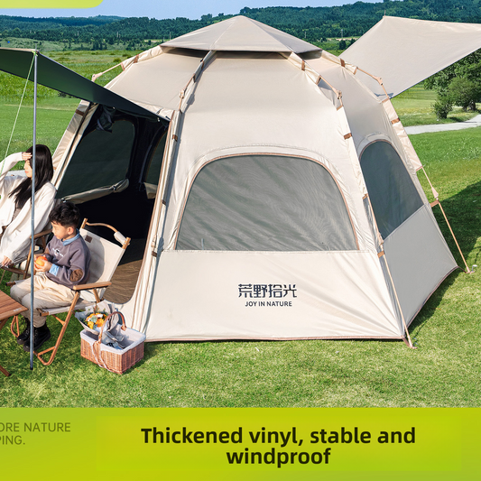 Automatic Pop-Up Camping Tent with UV Sun Protection - Quick Setup Waterproof Family Tent for Outdoor Hiking