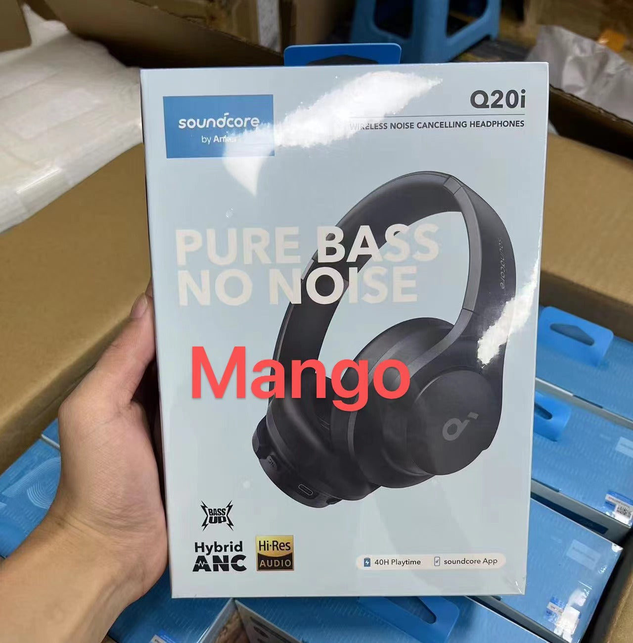 Anker Soundcore Q20i Wireless Bluetooth Headphones - Hybrid Active Noise Cancelling Headset with 40H Playtime & Hi-Res Audio