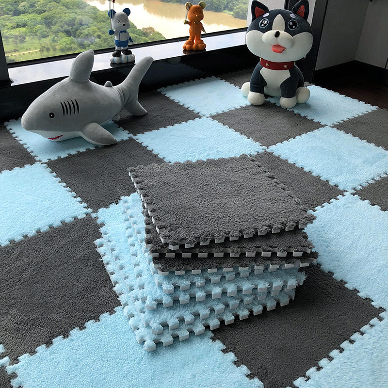 Ultra Soft Plush Bedside Rug - Anti-Slip Decorative Floor Mat with Interlocking Design for Bedroom & Living Room