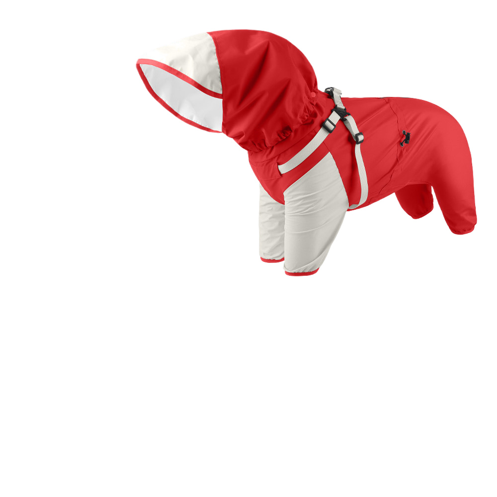 Premium Waterproof Pet Raincoat - Hooded Dog Poncho with Reflective Stripes - Outdoor Dog Rain Gear