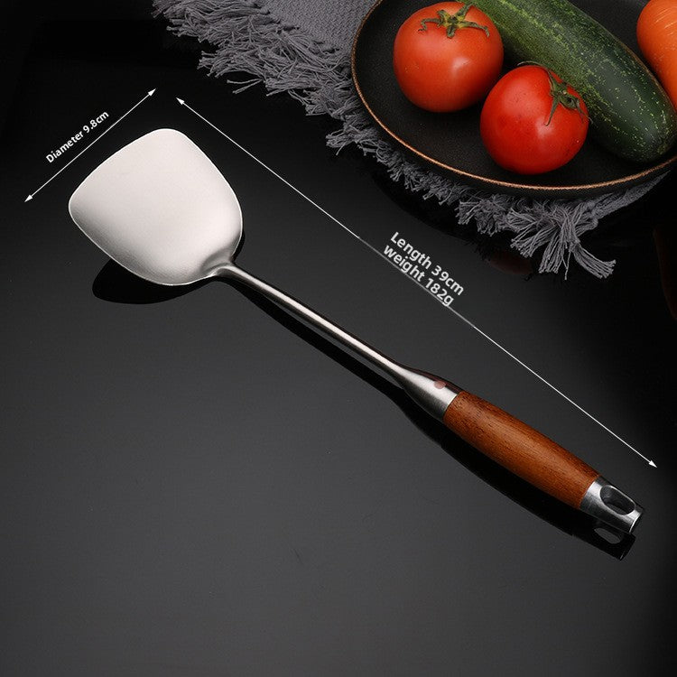 Stainless Steel Wood Handle Kitchen Utensil Set