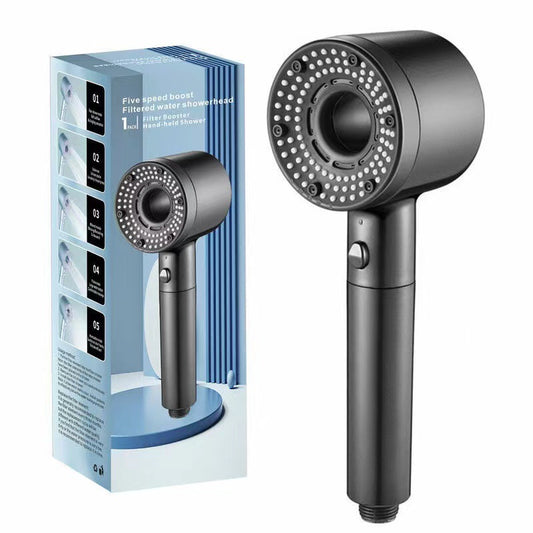 High-Pressure 5-Mode Shower Head with Built-in Water Purification Filter