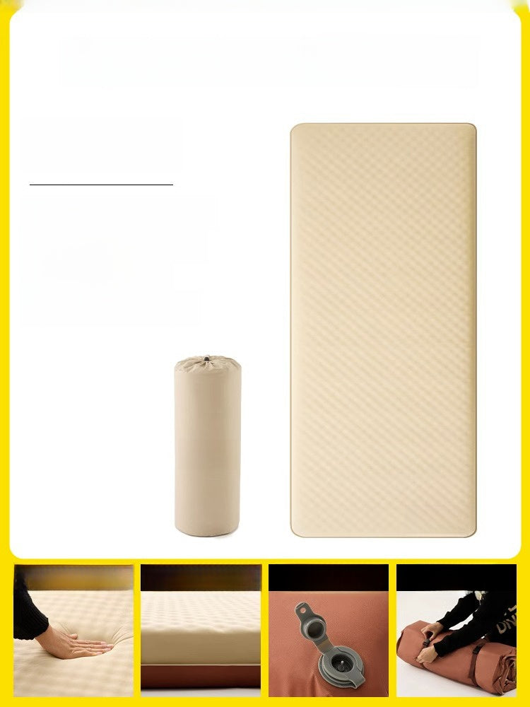 Automatic Inflatable Camping Mattress - Portable & Lightweight Sleeping Pad with Integrated Pillow for Outdoor Travel & Hiking