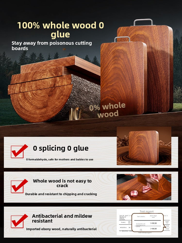 Solid Wood Ebony Antibacterial Chopping Board Double-Sided Cutting Board