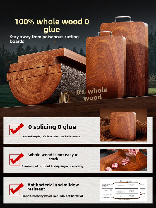 Solid Wood Ebony Antibacterial Chopping Board Double-Sided Cutting Board