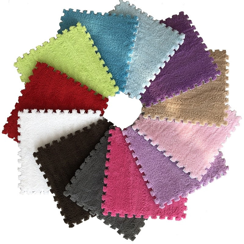 Ultra Soft Plush Bedside Rug - Anti-Slip Decorative Floor Mat with Interlocking Design for Bedroom & Living Room