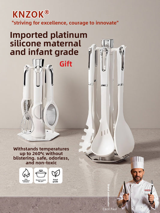 Heat-Resistant Silicone Spatula and Spoon Kitchen Set