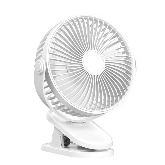 USB Clip Desk Fan with Night Light and Rechargeable Battery