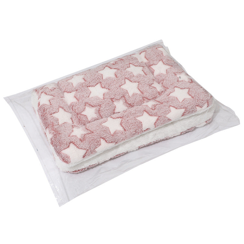 Thickened Pet Mats Non-Slip Cushions - Ultra Soft Warm Fleece Bedding for Dogs & Cats for Autumn & Winter