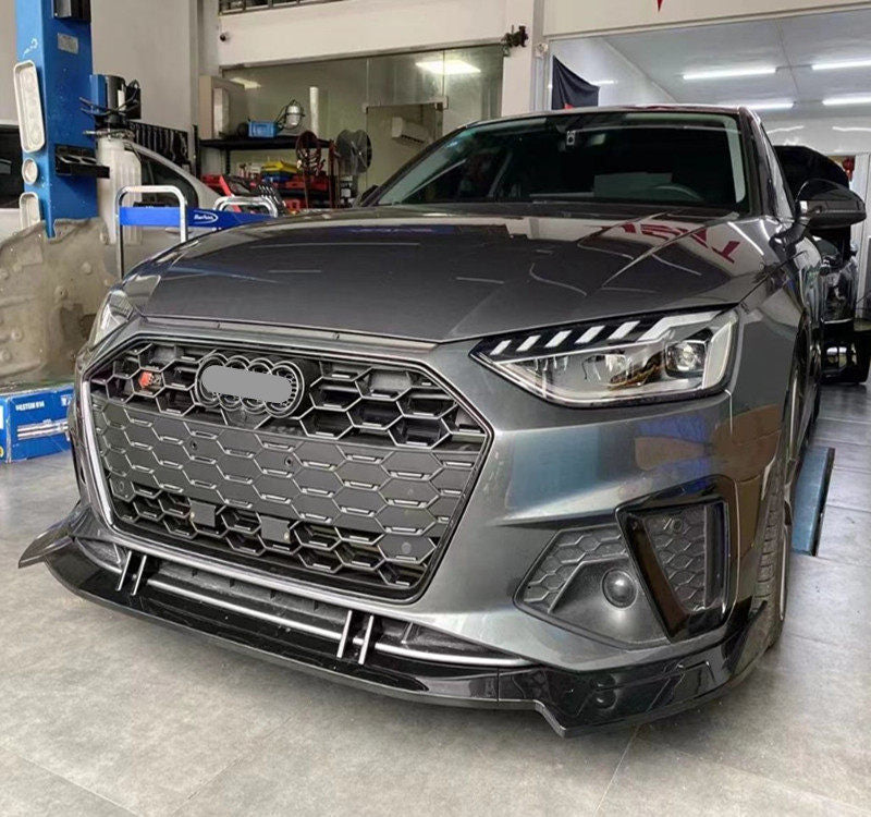 Front Lip Spoiler for Audi A3 A4 A5 A6L - Aerodynamic Bumper Guard Protector with Durable Construction & Sporty Glossy Finish