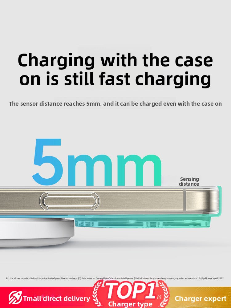 15W Wireless Charger with Smart Sensing for Mobile Phones