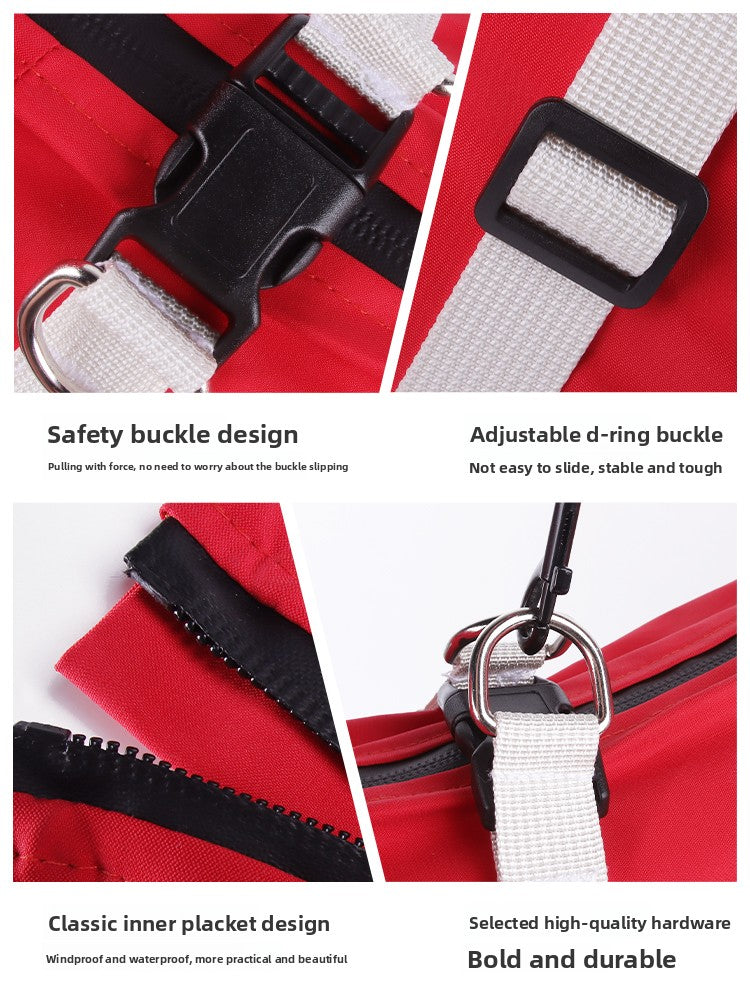 Premium Waterproof Pet Raincoat - Hooded Dog Poncho with Reflective Stripes - Outdoor Dog Rain Gear