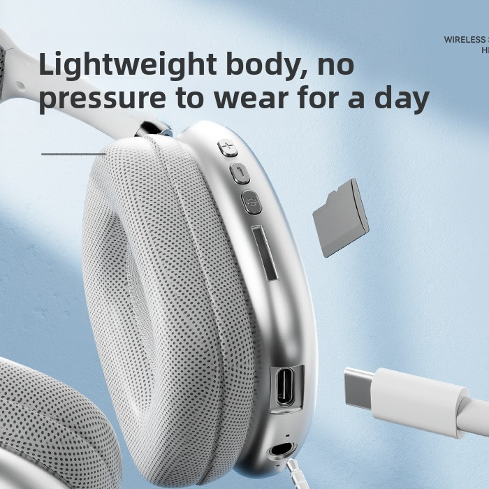 Wireless Bluetooth 5.4 Headphones with Long Battery Life - High-Definition HIFI Sound & Lightweight Comfort Design for All-Day Wear