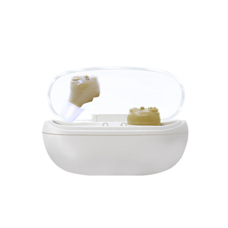 Wireless Hearing Amplifier for Elderly - Rechargeable Noise Cancelling Hearing Aid with Dual-Machine Listening