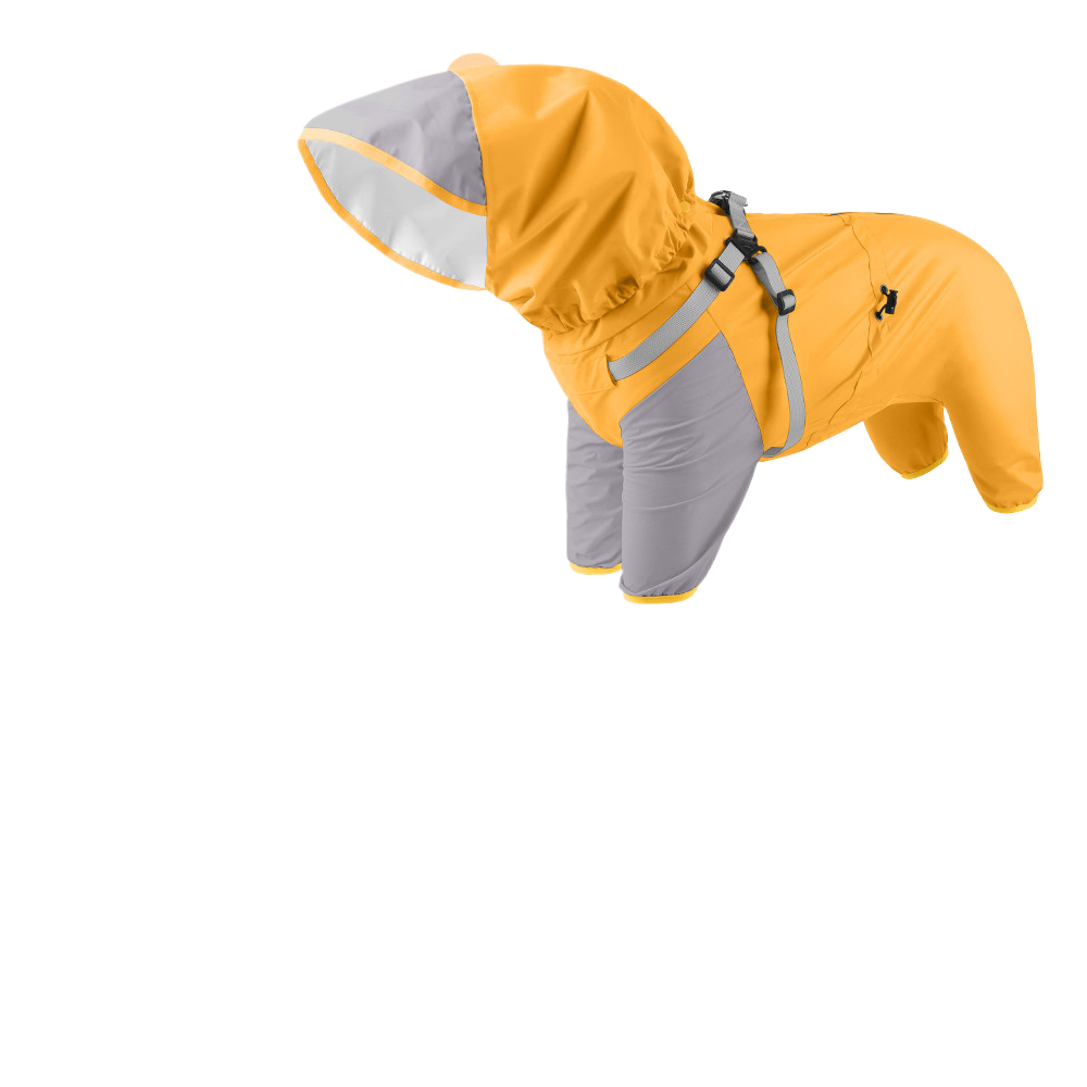 Premium Waterproof Pet Raincoat - Hooded Dog Poncho with Reflective Stripes - Outdoor Dog Rain Gear