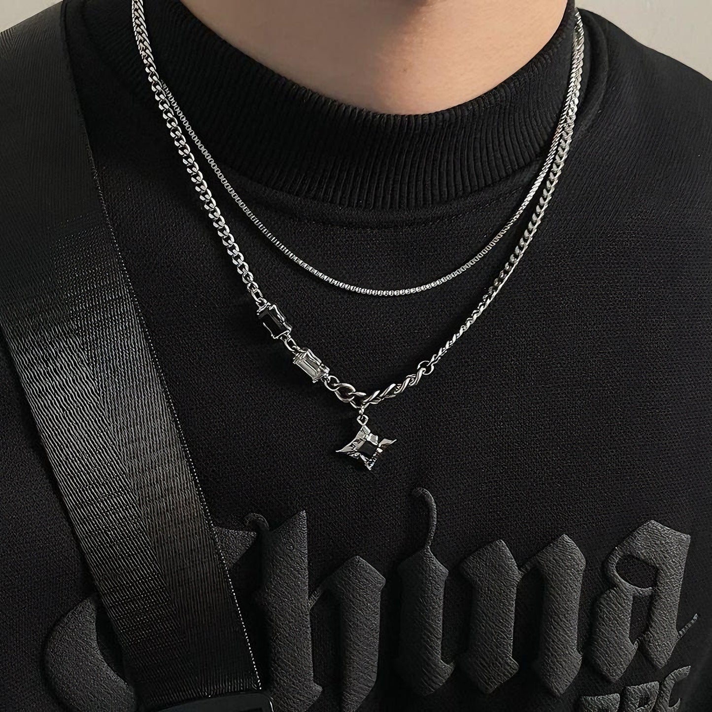 Double Layer Star Pendant Necklace