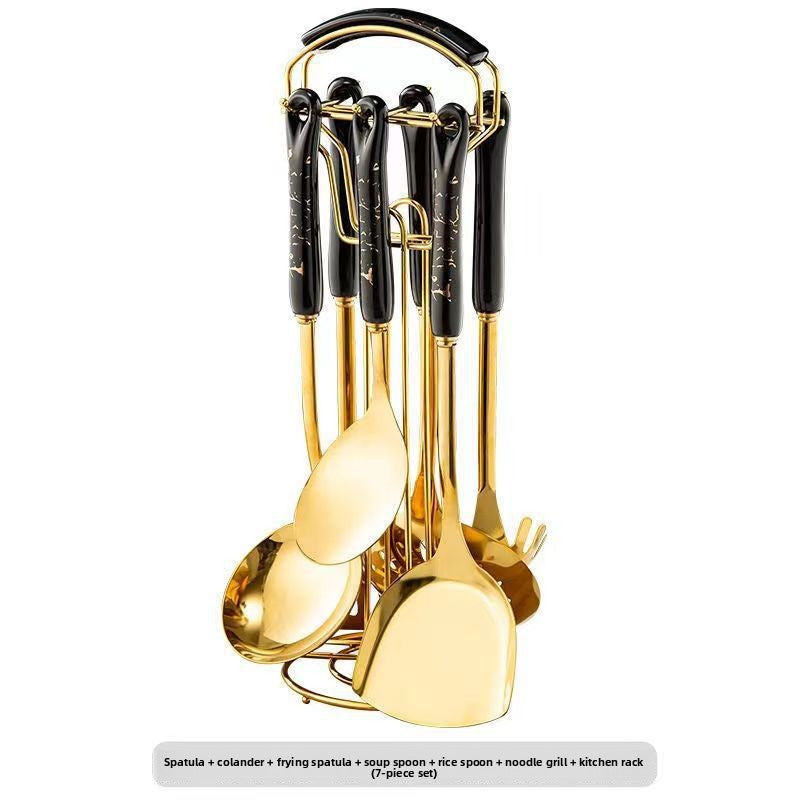 Stainless steel spatula spoon and ladle set