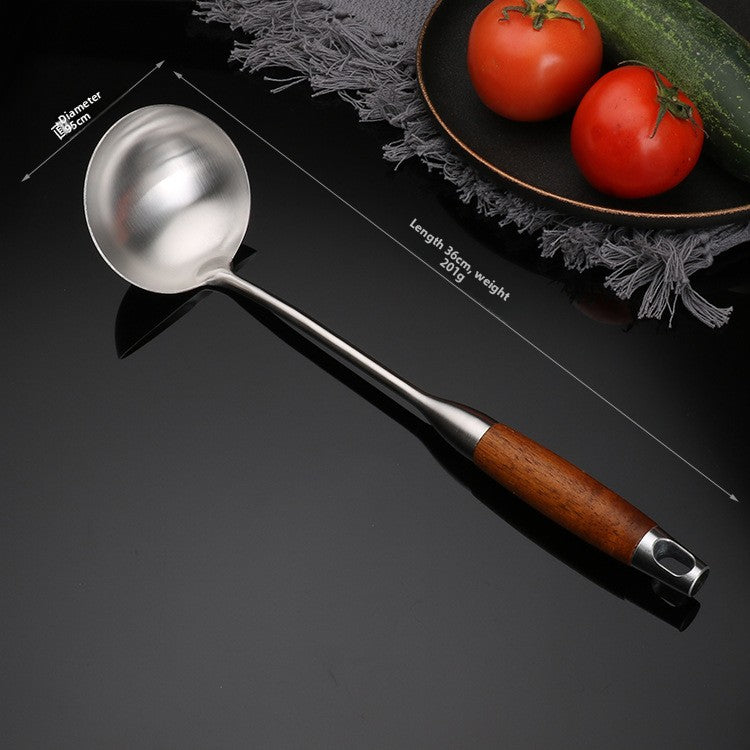 Stainless Steel Wood Handle Kitchen Utensil Set