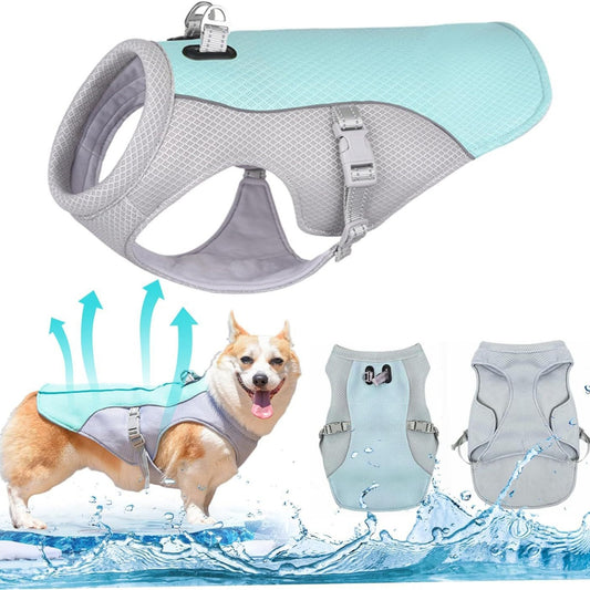 Summer Dog Cooling Vest Breathable Adjustable Pet Clothing