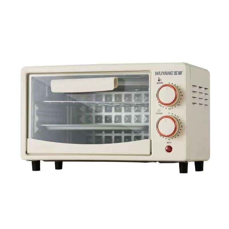 12L Mini Electric Oven for Home Baking - Compact Toaster Oven with High-Efficiency Stainless Steel Heating