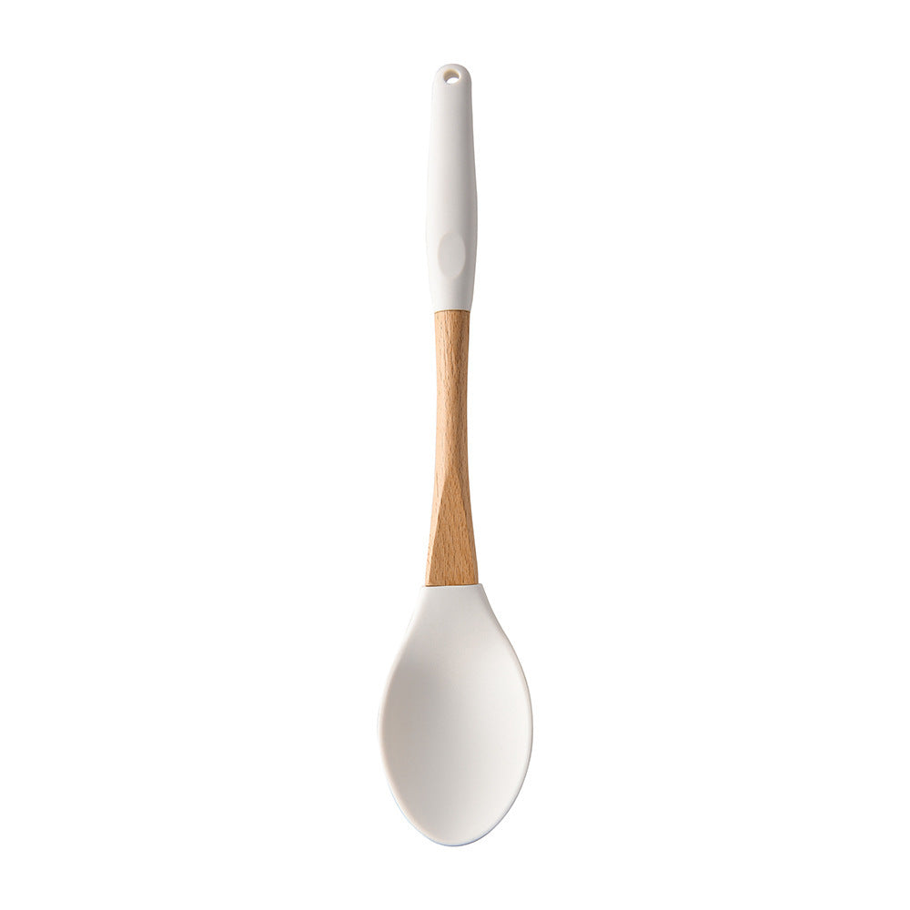 Wooden Handle Silicone Kitchen Utensil Set
