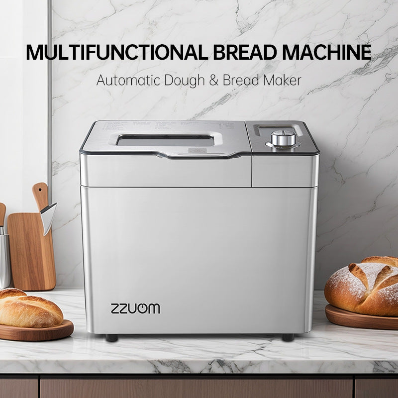 Fully Automatic Bread Maker Machine for Home Use - 2lb Capacity Programmable Breadmaker with Gluten-Free Mode