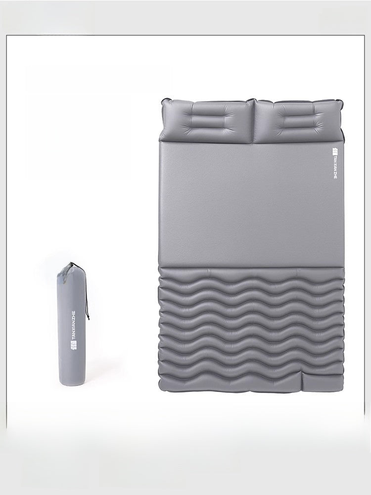 Automatic Inflatable Camping Mattress - Portable & Lightweight Sleeping Pad with Integrated Pillow for Outdoor Travel & Hiking