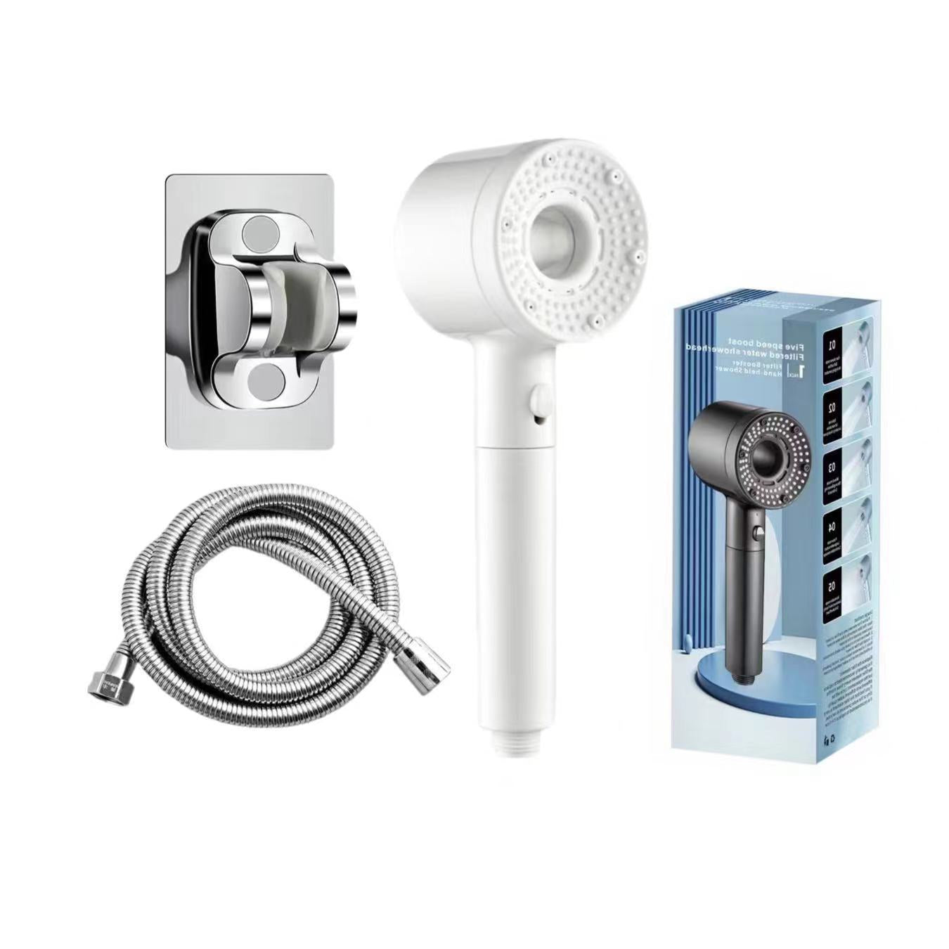 High-Pressure 5-Mode Shower Head with Built-in Water Purification Filter