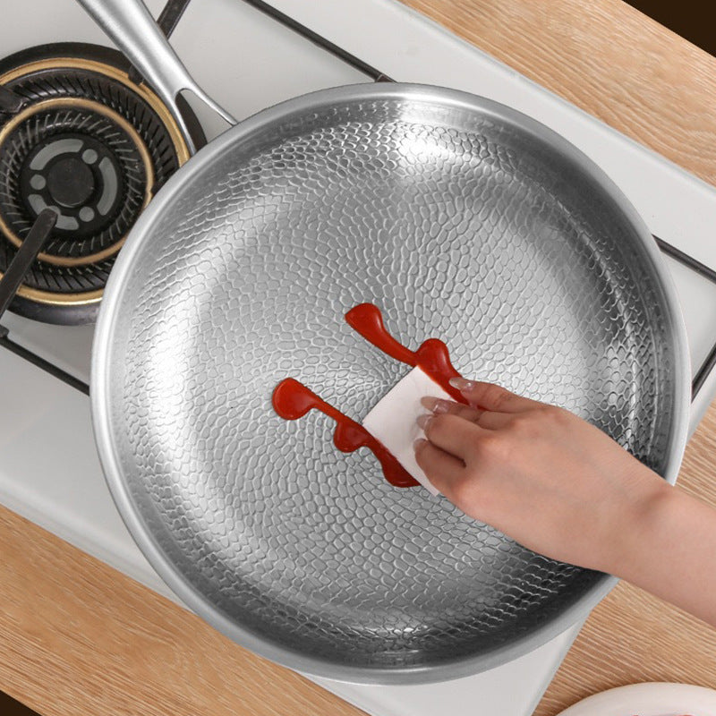 Premium Hammered Titanium Non-Stick Frying Pan - Scratch Resistant Skillet with Honeycomb Texture & Ergonomic Handle